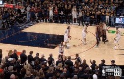 金年会金字招牌诚信至上绝妙战术！卡鲁索发边线球 SGA绕掩护甩开布劳恩直接突破扣空篮！